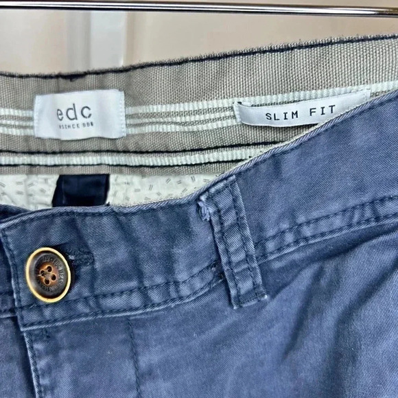 EDC Brand Size 32 Men’s Slim Fit Tactical Pants Trousers Navy Blue - Picture 5 of 14